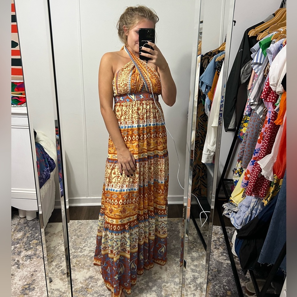Tribal Print Maxi Dress
